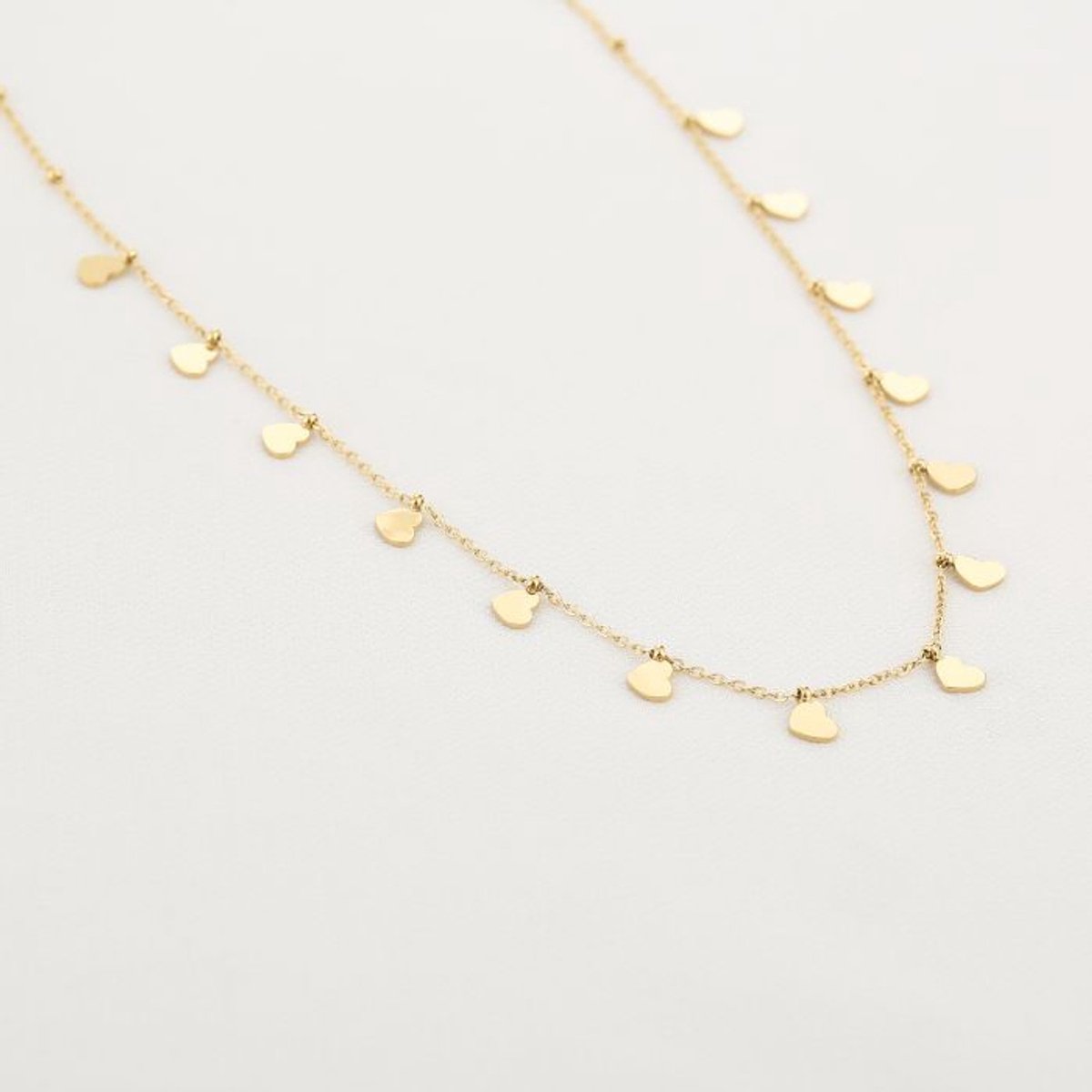 Multi hartjesketting goud- dames- sieraad- trendy- kerst- sint- moederdag- sjiek
