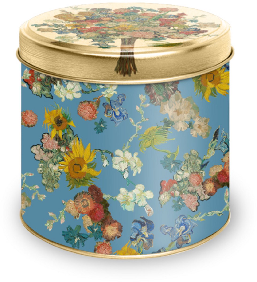 Stroopwafel Blik Van Gogh - Flowers , Blik, Stroopwafel blik , Van Gogh, Opberg blikje