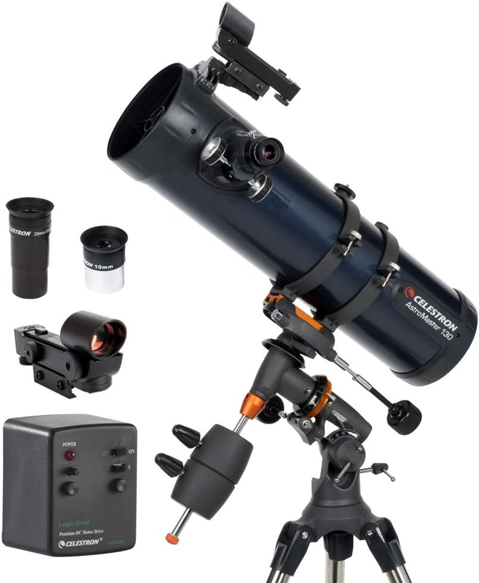 AstroMaster 130EQ Motor Drive Newtonian Reflectortelescoop - Donkerblauw
