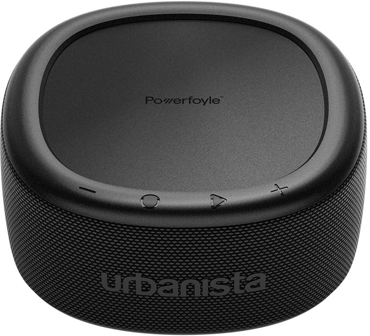 Urbanista Malibu Draagbare Bluetooth Luidspreker – Powerfoyle™ Light Charging – 20u Batterijreserve – IP67 Waterdicht – Zwart