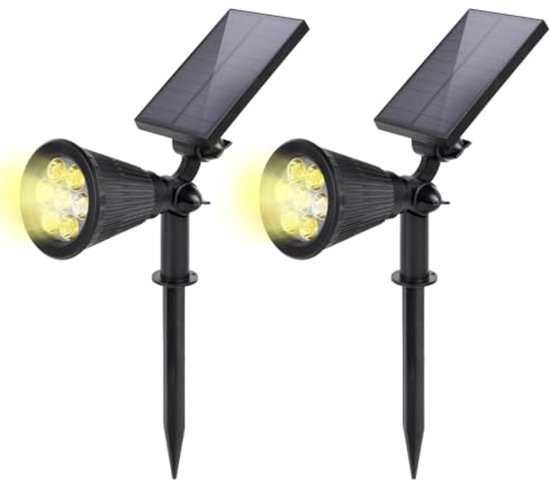 SALCAR lampen op zonne-energie voor buiten, met bewegingsmelder, superheldere lamp op zonne-energie voor buiten, IP44-waterdicht, buitenlamp op zonne-energie, wandlamp voor de tuin, 800 lumen, 4 stuks