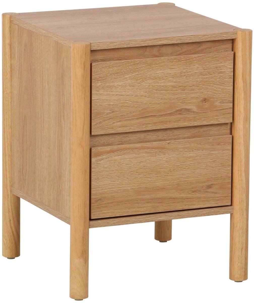 sweeek - Nachtkastje houteffect 2 laden - 42 x 42 x 55 cm - harmony