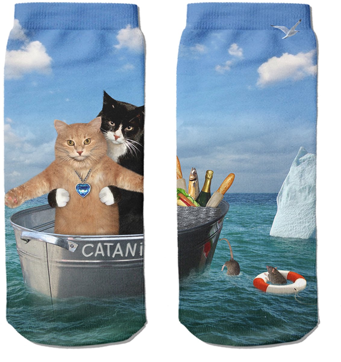 Goby Catanic Enkelsokken – Happy Socks – Grappige Sokken - Vrolijke Sokken – Maat 35–39