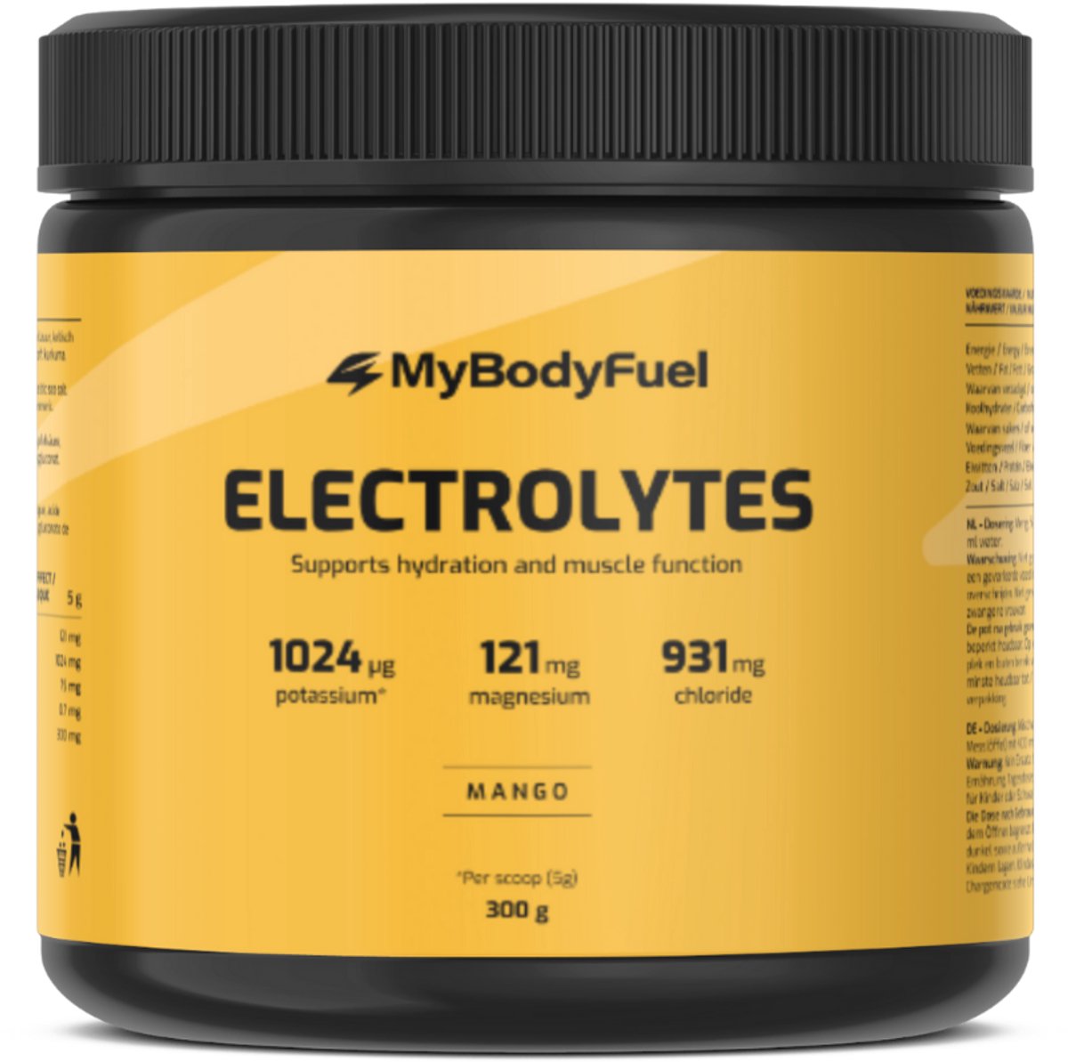MyBodyFuel - Elektrolyten Poeder - Electrolytes - Hydratatie Mix - Mango - 300 g