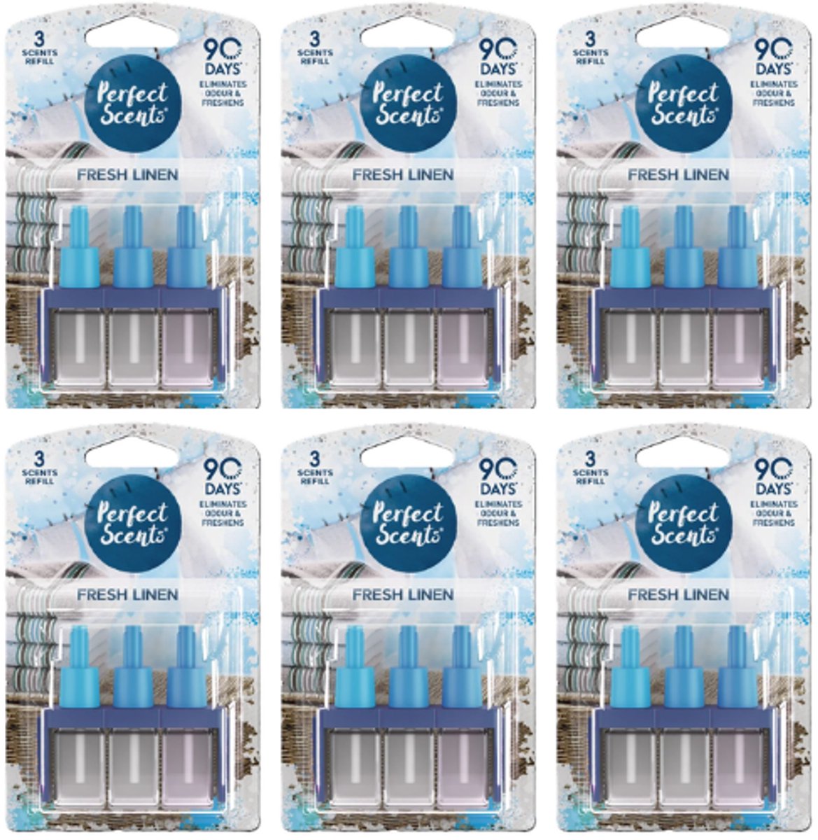 Ambi Pur - Perfect Scents 3Volution Navulling Fresh Linen - 6 x 20 ml