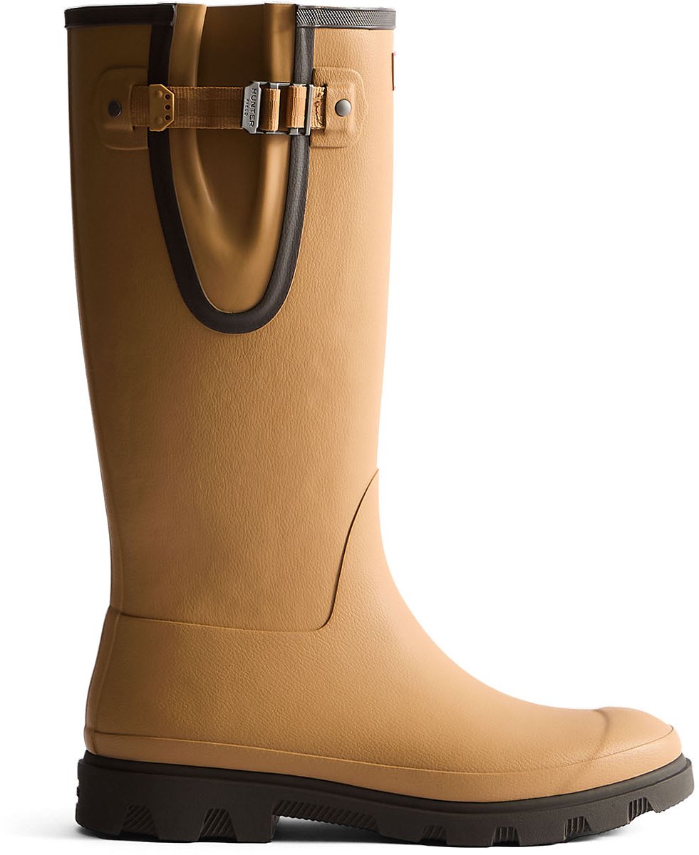 Downpour Adjustable Tall Heren Regenlaarsjes Rubber Beige Waterdicht
