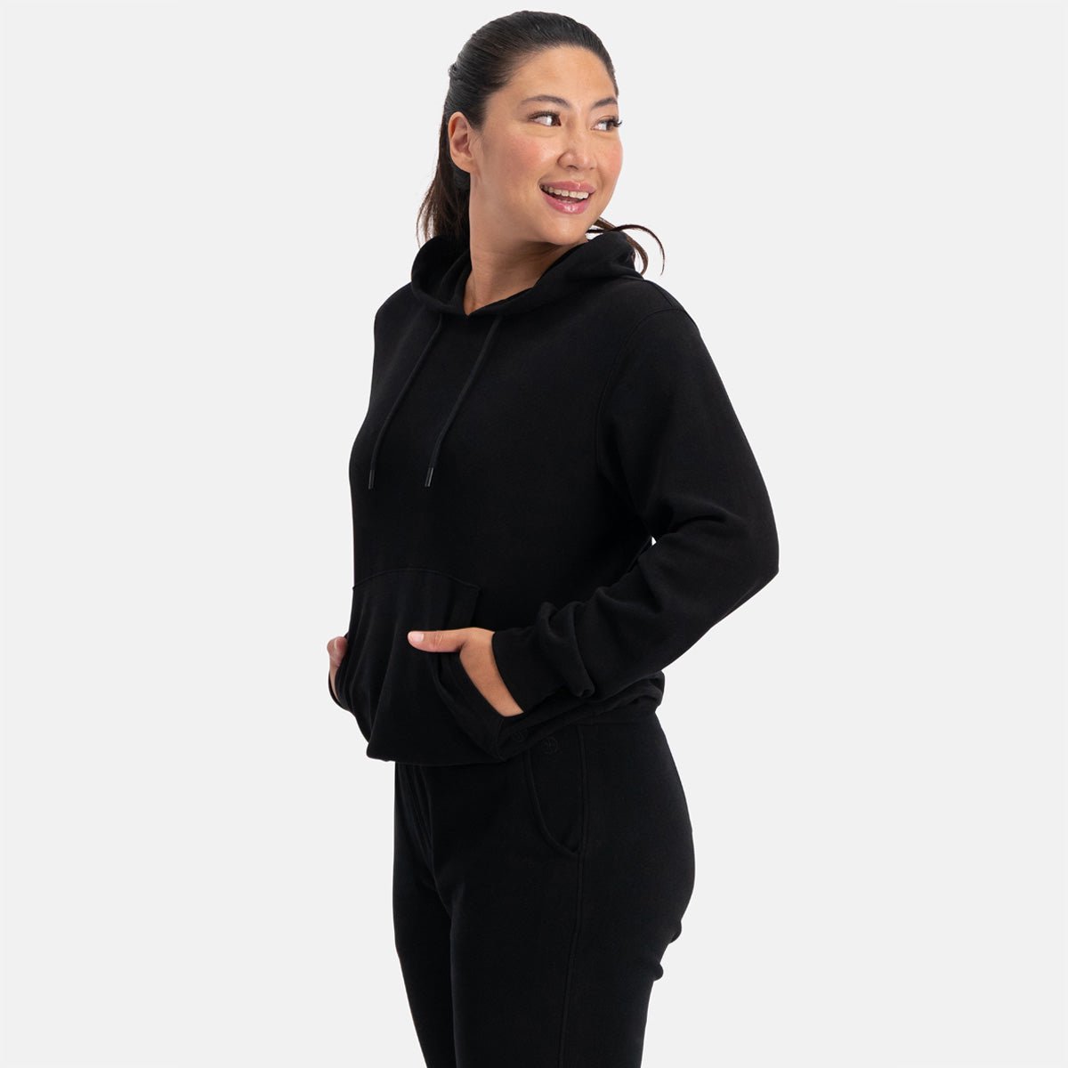 Bamboo Basics Dames Hoodie Gaby - Zwarte Hoodie - Zachte Bamboe Dames Hoodie Met Capuchon - Sweater Dames Capuchon