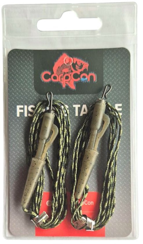 CC Hybrid Lead Clip Leaders camo green – 45lb – 100cm – 2 stuks