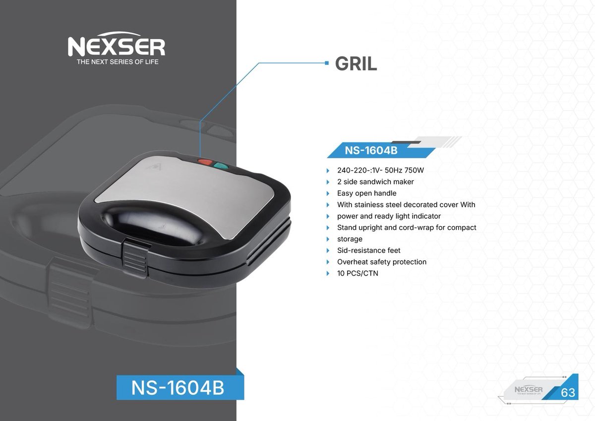 2-Slice Sandwich Maker – 750W – Multifunctioneel Ontbijt Toaster – Verwisselbare Platen (Grill & Wafel) – Anti-aanbaklaag – Cool Touch