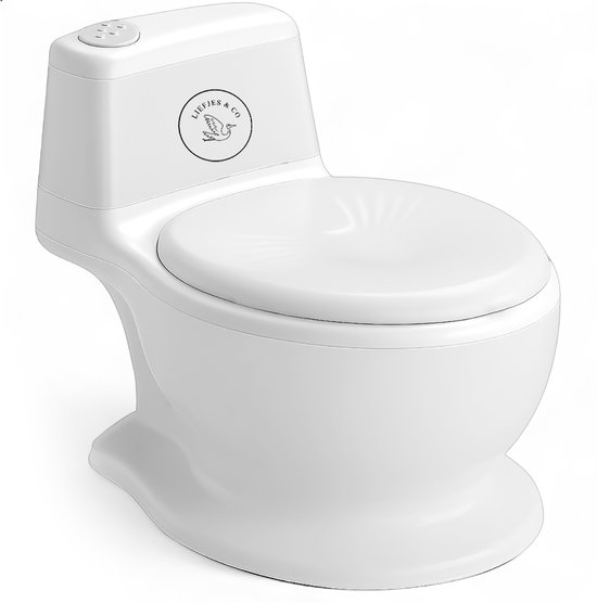 Potty Liefjes & Co - Toilette d'apprentissage - Toilettes Kinder avec chasse d'eau sonore Wit
