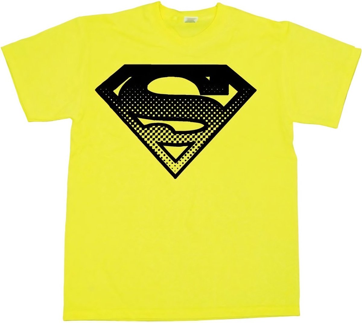 Superman Halft-on-e Shield T-shirt geel
