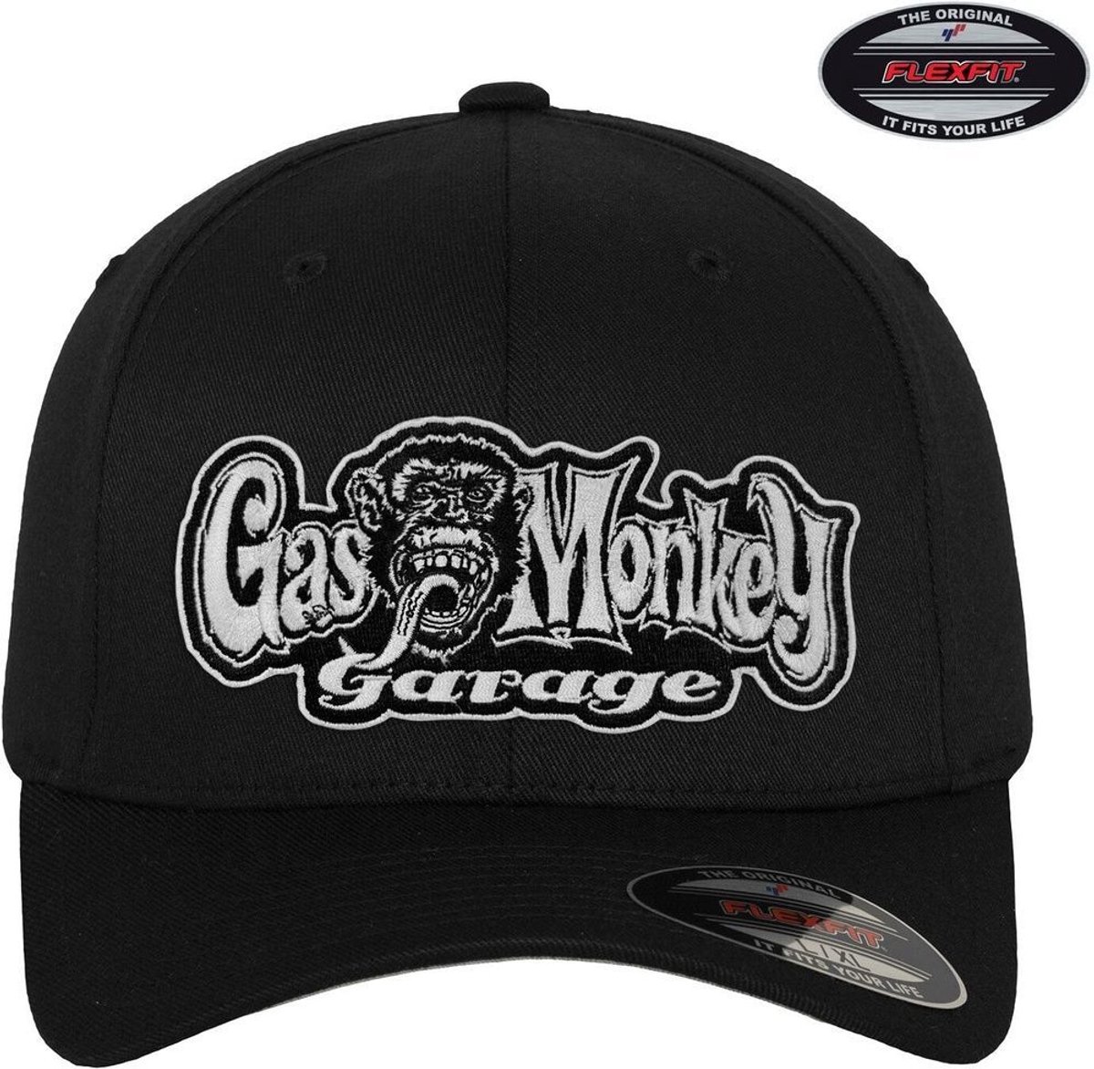 Gas Monkey Garage Flexfit Baseball Cap GMG-92-GMG9902-CB37 Black-L/XL