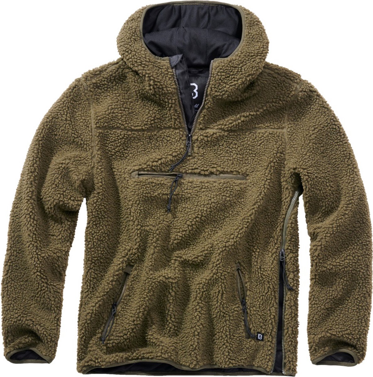 Brandit Teddyfleece Worker Pullover Jas Groen