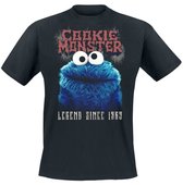 Sesame Street Cookie Monster - Legend Heren T-shirt - zwart - L