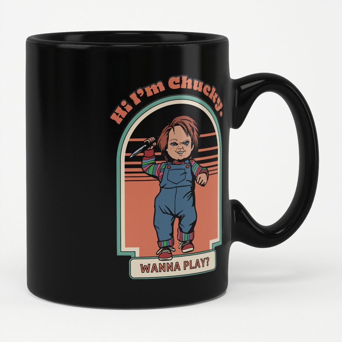 Chucky Tasse/Kaffeebecher Hi I'm Chucky Mug Black