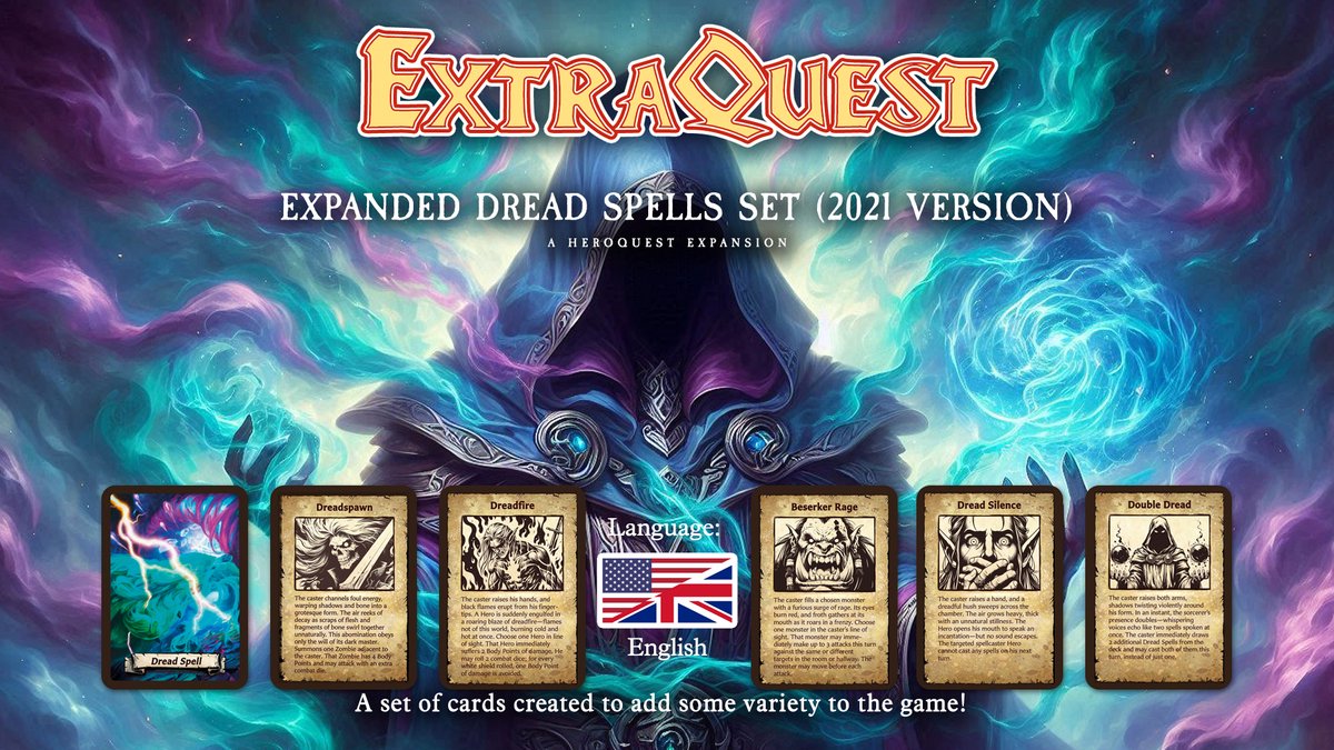ExtraQuest Expanded Dread Spells Set **ENGLISH ONLY** (Heroquest 2021 Edition)