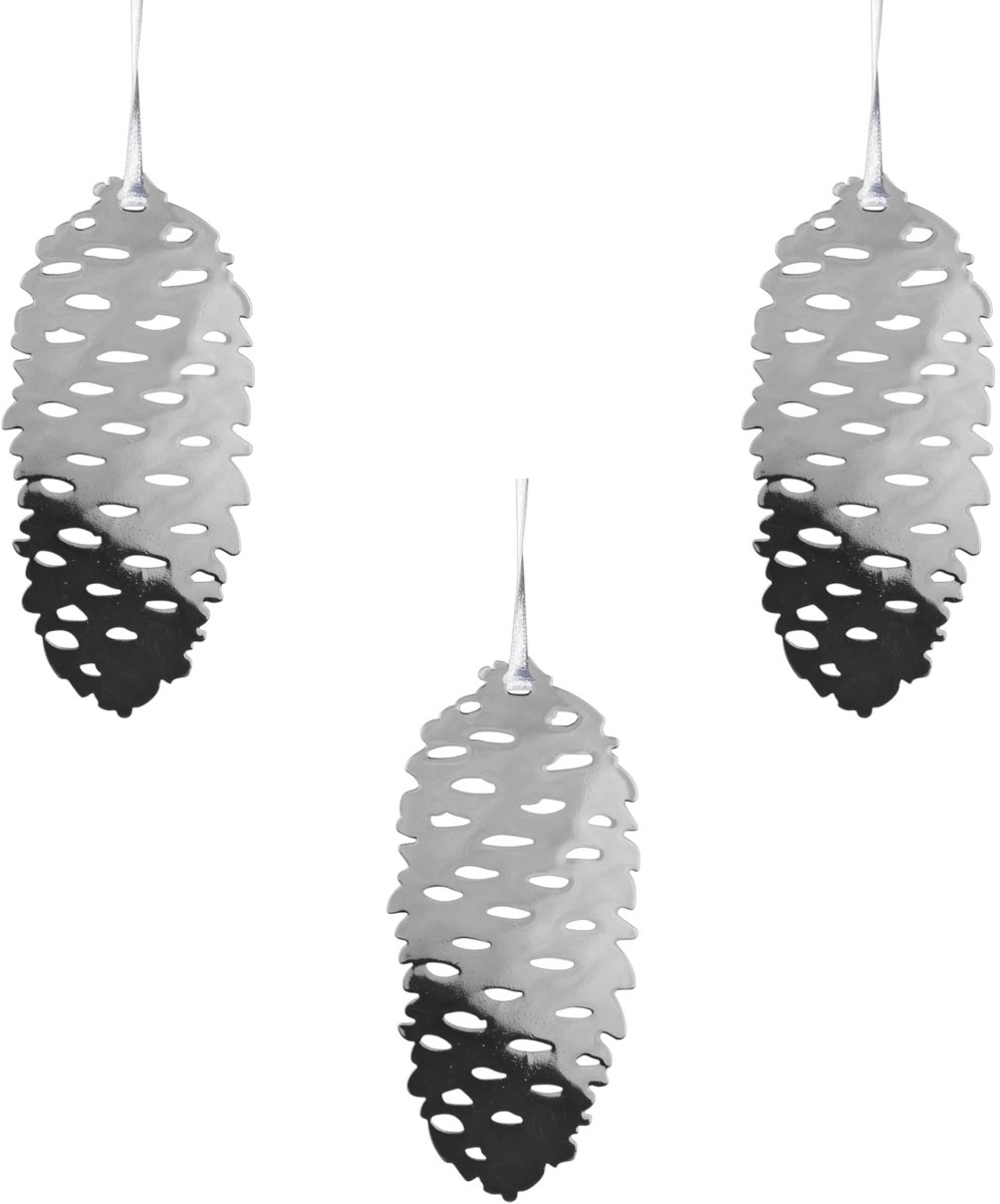 Dennenappel Metalen kersthanger (set 3) - Pluto Design