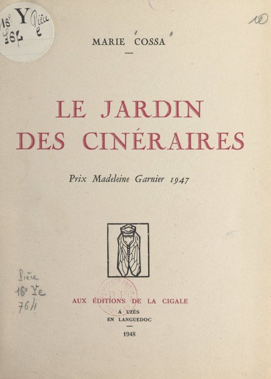 Le jardin des cinéraires