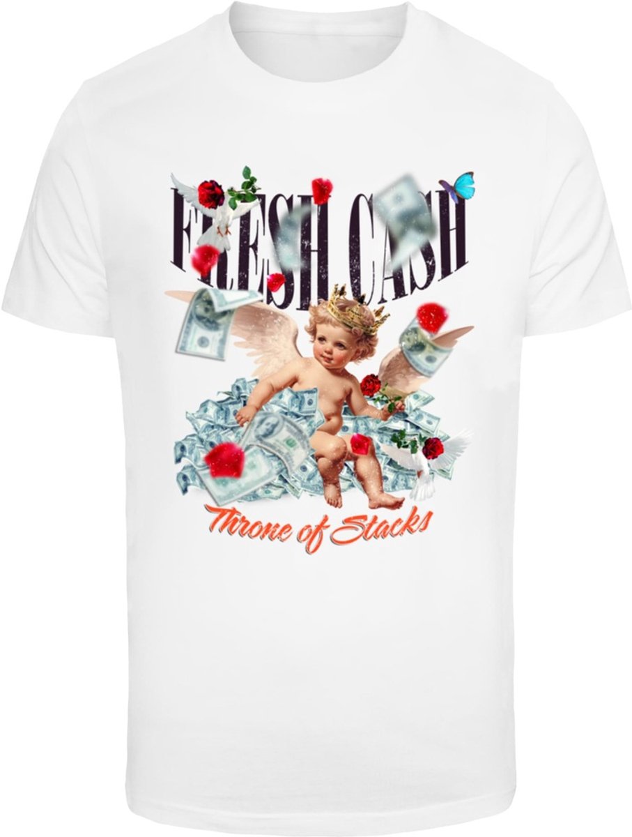 Mister Tee Fresh Cash Heren T-shirt S Wit