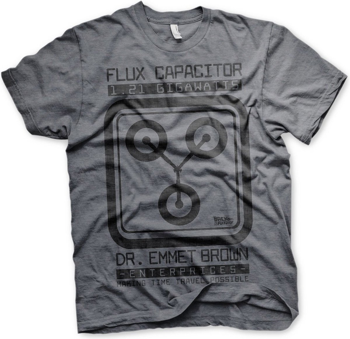 Back to the Future Flux Capacit-shirt of T-shirt Dark-Heather