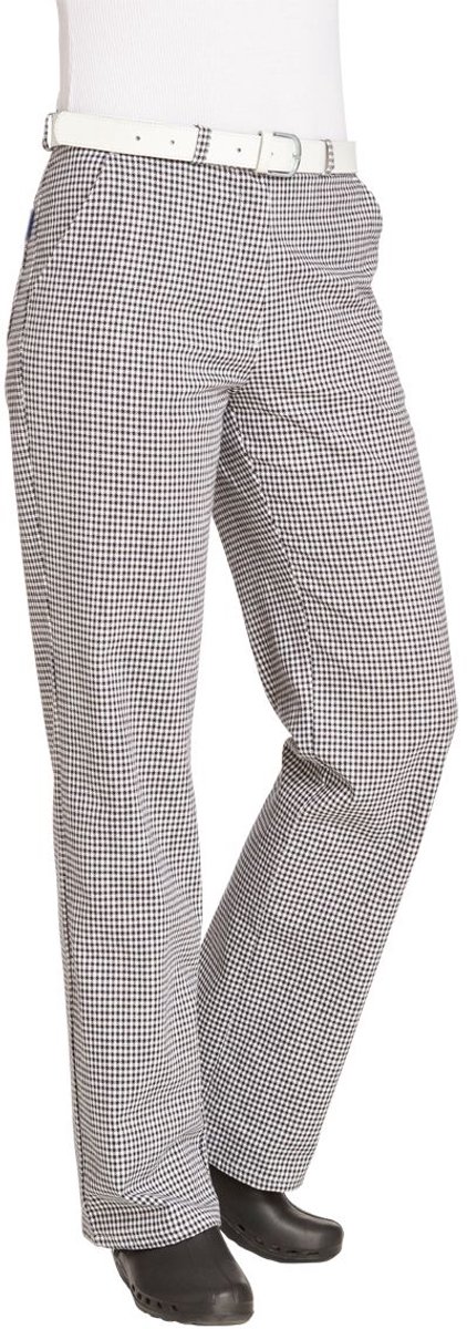 Leiber Damen Kochhose 08/290/25 Schwarz/Weiß-48