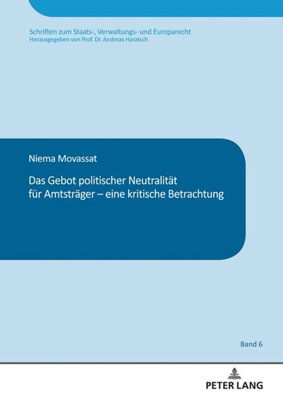 Schriften zum Staats-, Verwaltungs- und Europarecht 6 - Das  ... - cover