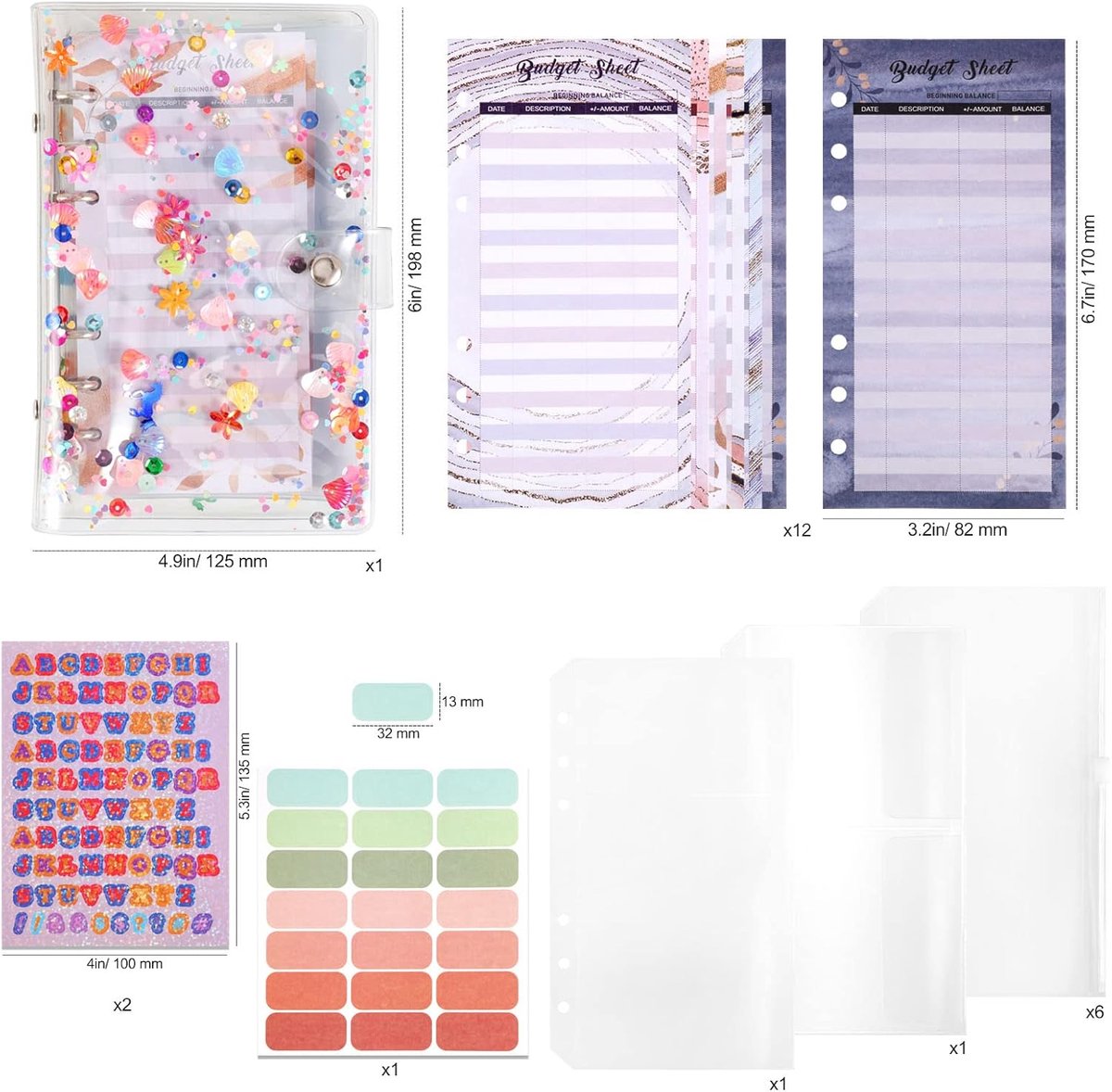 Budgetplanner - Budget planner, money sleeves, ring binder, financial planner,