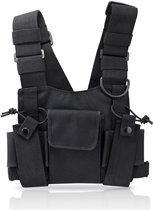 Gcroet Borst Rig Bag Multifunctionele Taille Voortas Vest Heuptas Schoudertas Voor Wandelen Running Camping Zwarte Borst Tas Voor Mannen, Running Vest