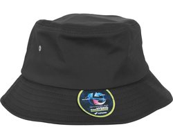 Flexfit - Nylon Bucket Hat black one size Bucket hat / Vissershoed - Zwart
