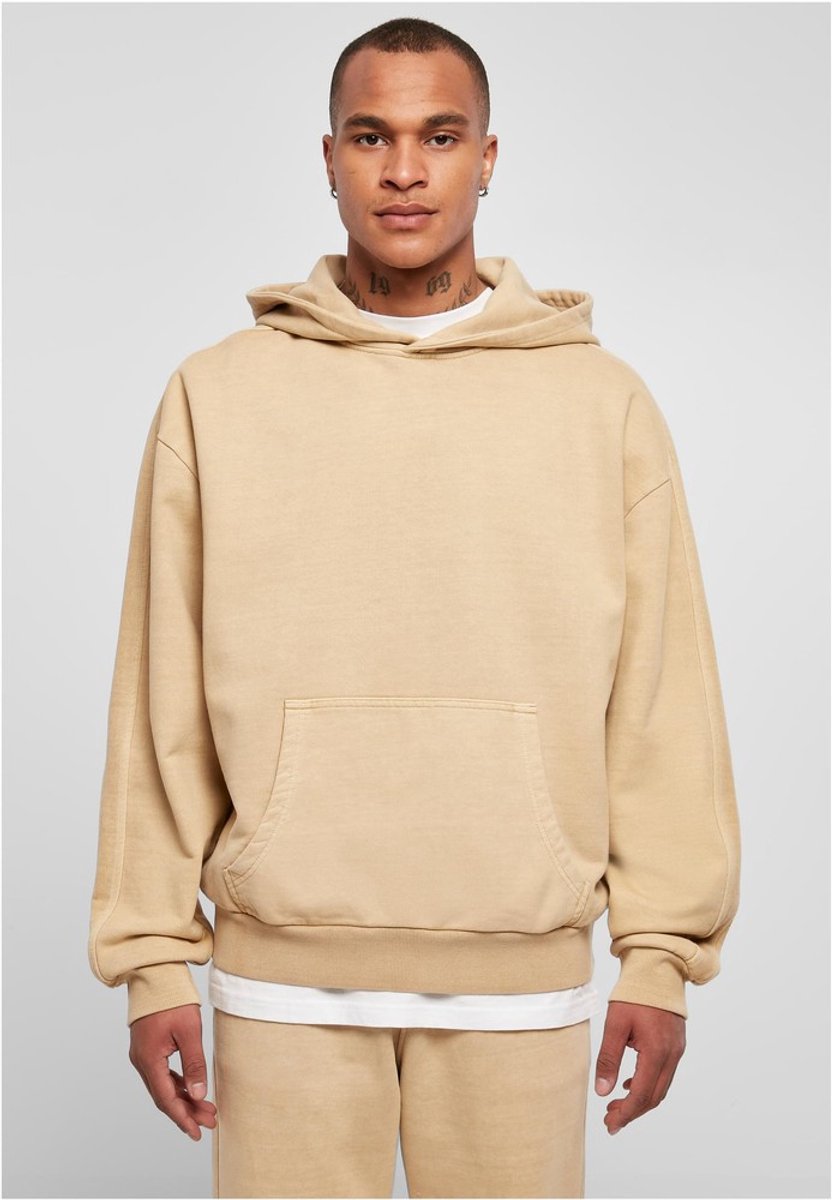 Urban Classics Heavy Terry Garment Dye Hoodie/trui L Beige