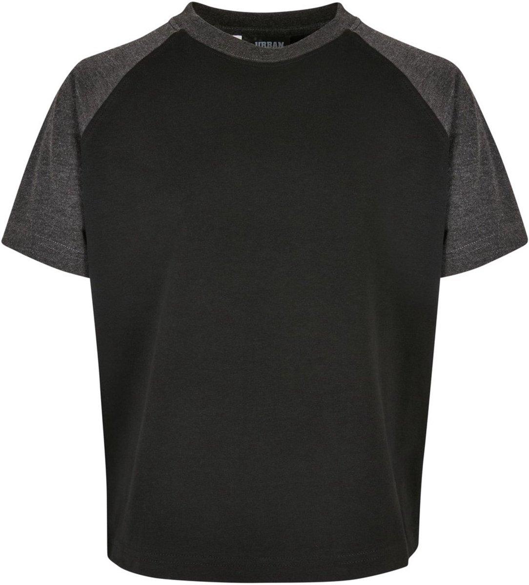 Urban Classics Raglan Contrast Kinder T-shirt Kids 158/164 Zwart