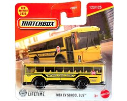 Matchbox Mbx Ev School Bus Usa Yellow 123/125 1:64 Short Card 2025