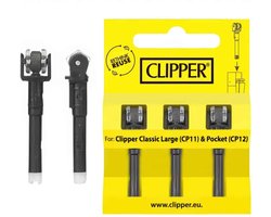 Clipper® Aansteker Vuursteen / Vuursteentje / Flint / Flints Systeem Large (Blister 3 Stuks)