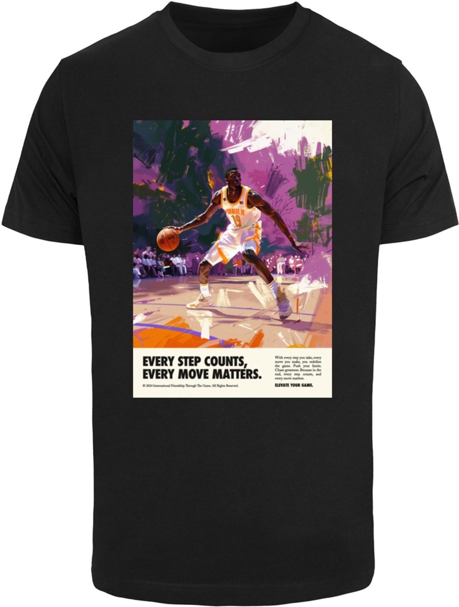 Mister Tee T-Shirt Every Step Counts -M Zwart