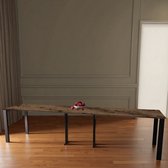 Opvouwbare wandtafel, roestvrij staal, robuust, met houders, voor wandmontage, belastbaar tot 150 kg (60 x 40 x 3 cm