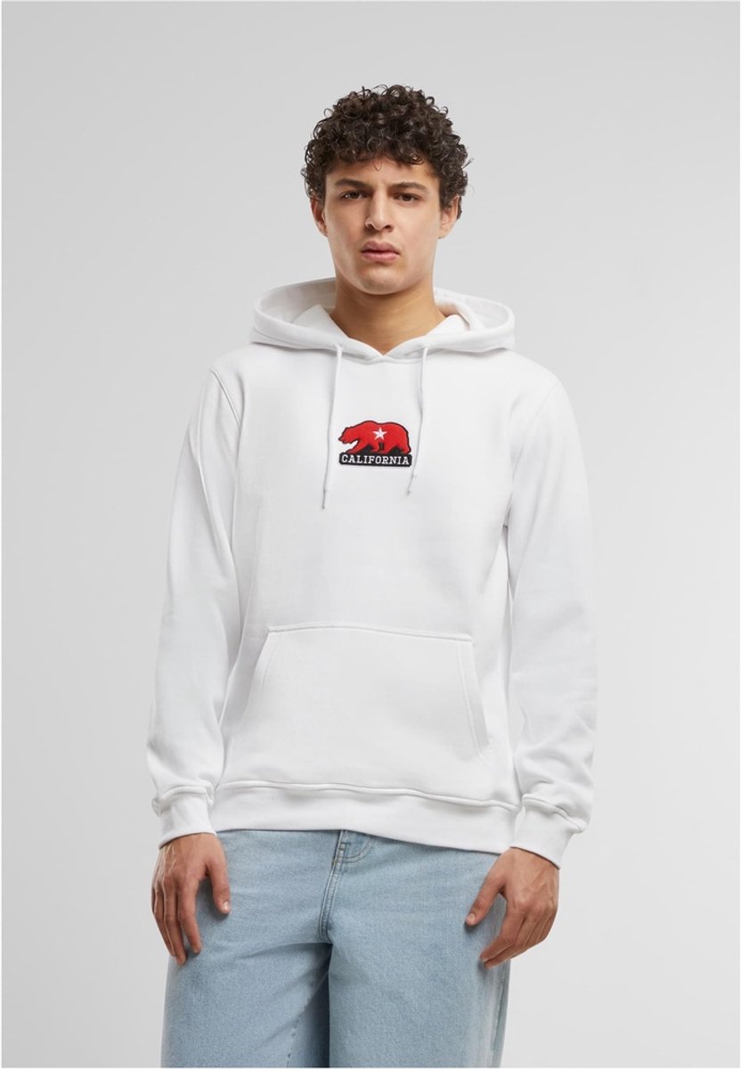 Mister Tee California Bear Patch Hoodie/trui L Wit