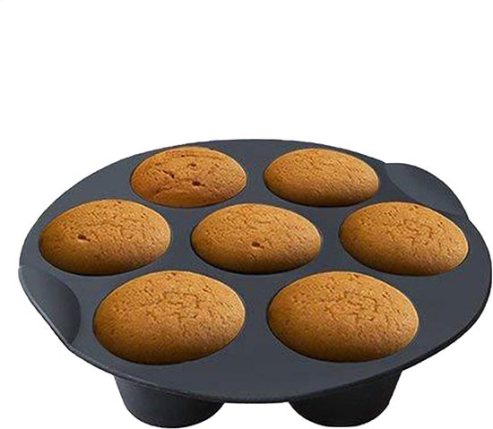 Foto: Muffinvormen professioneel hoogwaardige kwaliteit airfryer bakplaat anti aanbak laag cupcake tray muffin bakvormen silicone bakvorm siliconen cupcake bakvorm voor muffins cupcakes mini quiches 17 5cm zwar