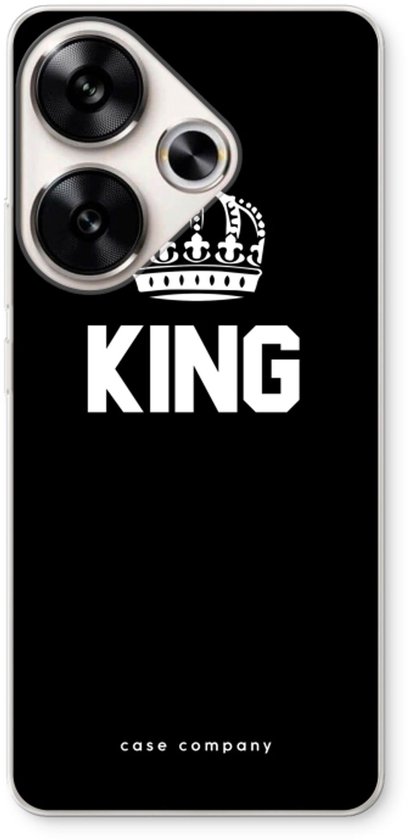 Case Company® - Coque adaptée à la coque Xiaomi Redmi Turbo 3 - King noir - Coque de téléphone souple - Protection sur tous les côtés et bord de l'écran