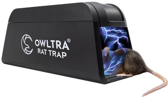 OWLTRA® Elektrische rattenval - Ongediertebestrijding - Veilig & Hygiënisch - Effectief