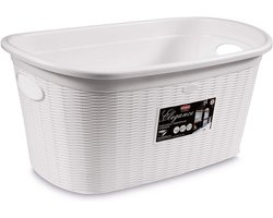 Stefanplast Elegance Wasmand - Wit - Kunststof - 38x58x28cm