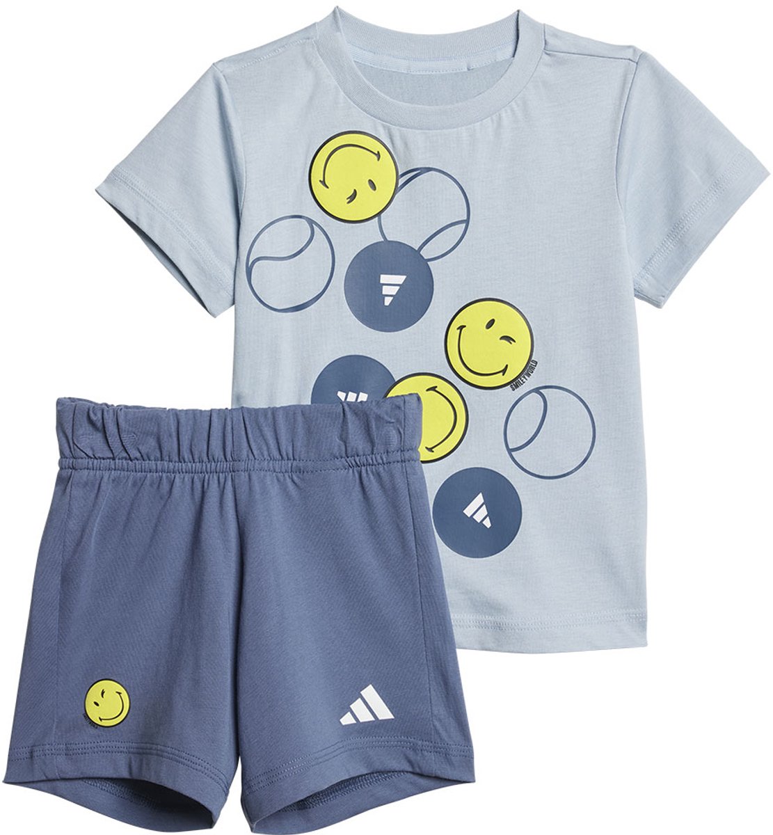 Adidas X Smileyworld Summer Set 3-6 Months Kinderen Blauw