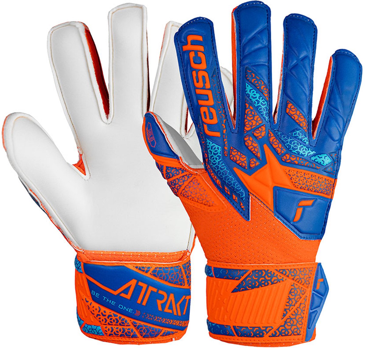 Reusch Attrakt Solid Finger Support Junior Keepershandschoenen Oranje 4