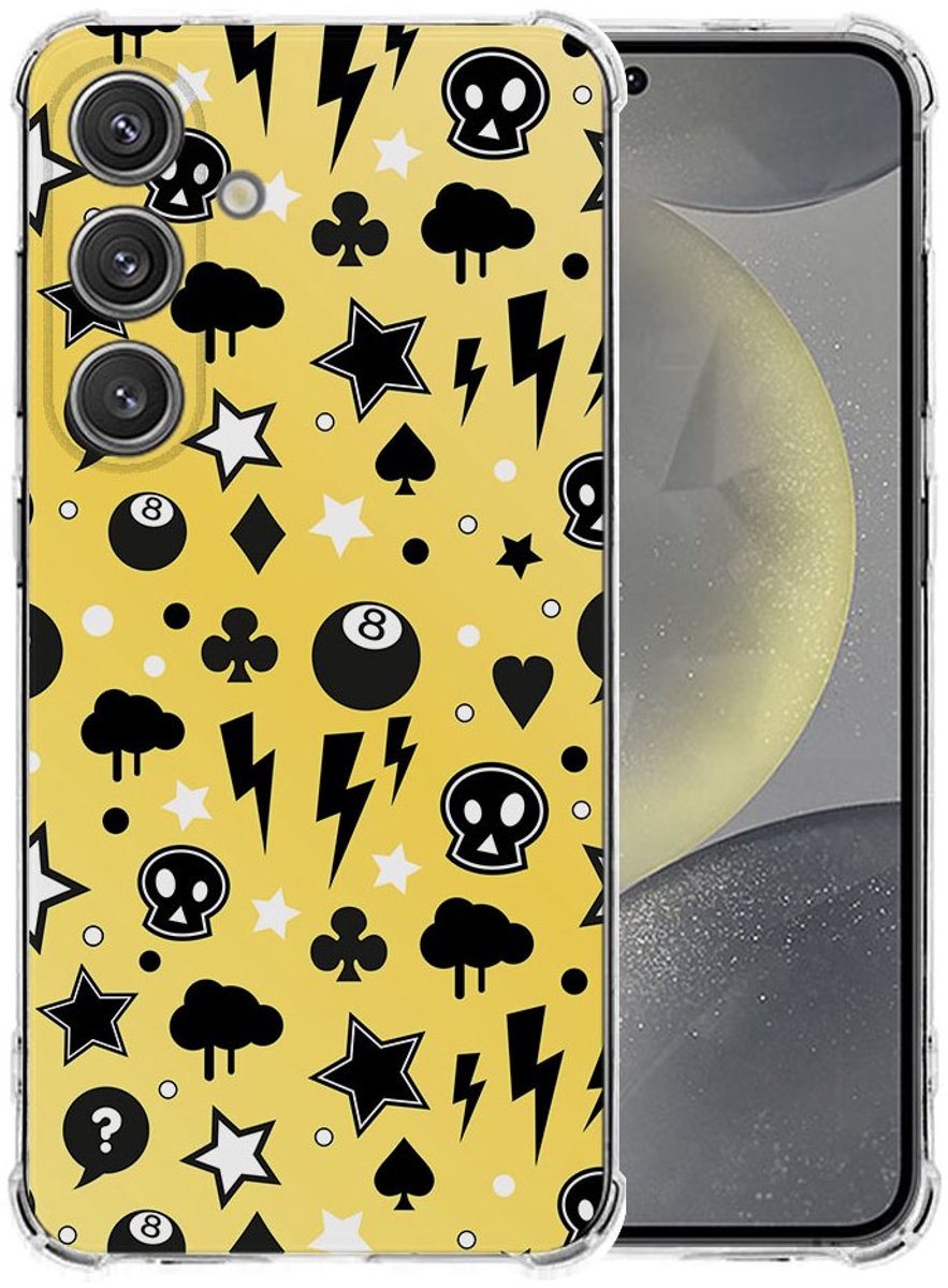 Samsung Galaxy S25 Plus Hoesje - Punk Yellow TPU Antishock