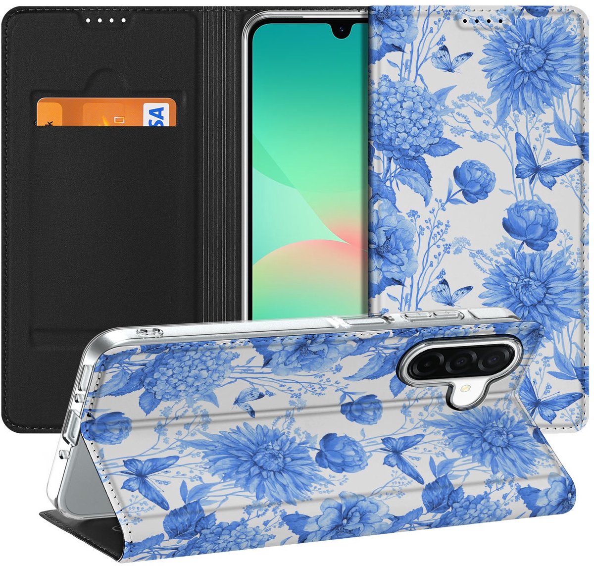 Smart Cover voor Samsung Galaxy A26 Flowers Blue