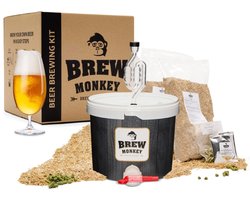 Brew Monkey Basis Blond - Bierbrouwpakket - Zelf Bier Brouwen Bierpakket - Gadgets Mannen - Verjaardagscadeau voor Mannen - Origineel bier Cadeau - Verjaardag cadeau - Uniek kerstcadeau