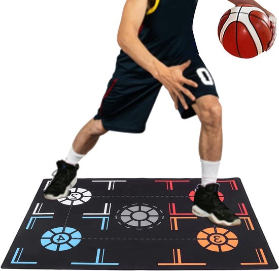 PolkaHome Plus - Basketbal Trainingsmat Anti-slip Indoor Stil Dribbel Controle Sports Mat Volwassenen Maat 76x106x0.3cm.