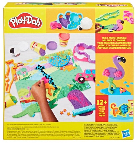 Play-Doh Klei Set Met Kleurrijke Wilde Dieren - Playdoh Dieren Kleiset