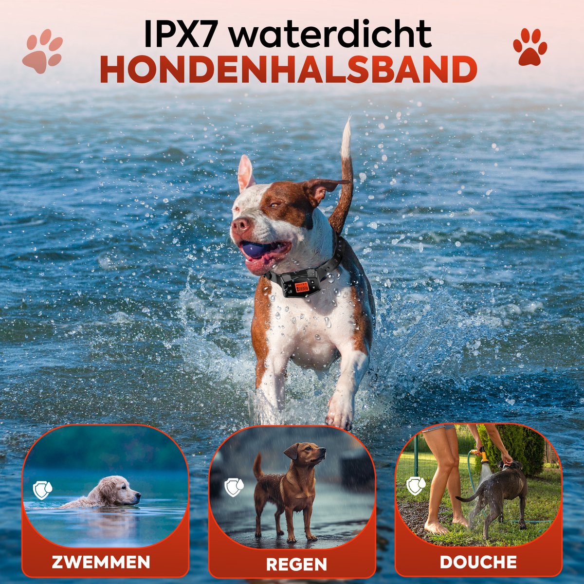 Honden Onzichtbare GPS omheiningssysteem - GPS Tracker Hond - GEEN Internet of Mobile -Trainingshalsband- trainingsset - vanaf 7KG - Opvoedingshalsband voor middelgrote & Grote Honden - Waterdicht - Oplaadbaar - Schok & Vibratie & Audio thumbnail 6