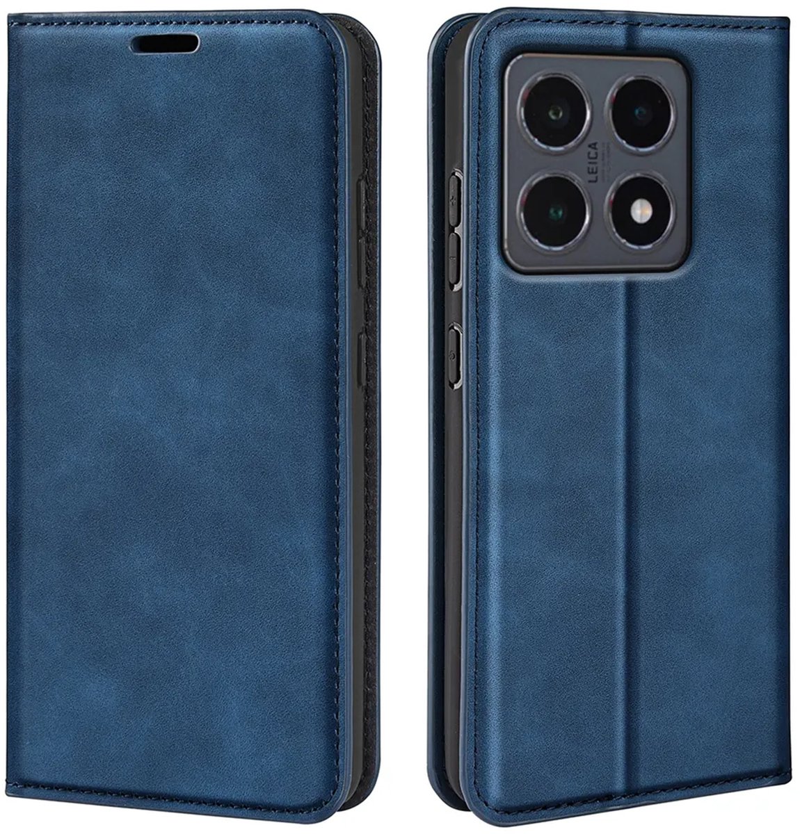 MobyDefend Hoesje - Geschikt voor Xiaomi 15T - Luxe Wallet Bookcase (Magnetische Sluiting) - Blauw