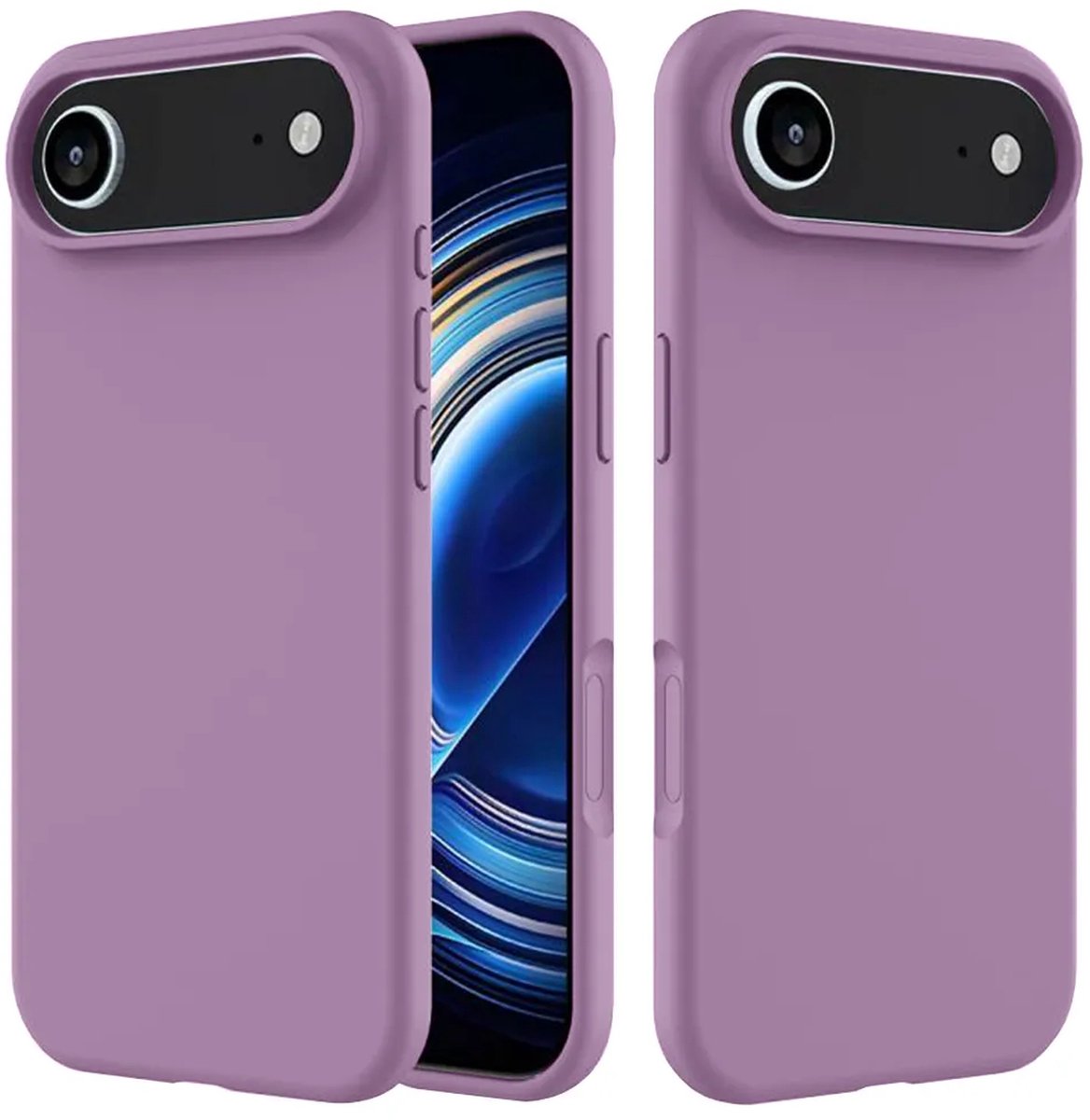 MobyDefend Hoesje - Geschikt voor iPhone Air - Matte Siliconen Backcover - Paars